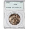 Image 1 : 1917 Walking Liberty Half Dollar Coin PCGS MS64 Green Rattler Holder