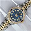 Image 2 : Rolex Ladies Two Tone Blue Diamond & Sapphire Datejust Wristwatch