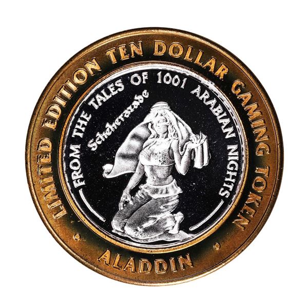 .999 Silver Aladdin Resort Casino $10 Limited Edition Casino Gaming Token