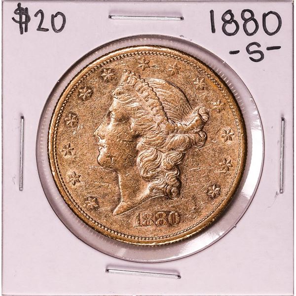 1880-S $20 Liberty Head Double Eagle Gold Coin