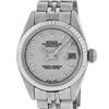 Image 2 : Rolex Midsize Stainless Steel Cream Arabic Jubilee Dial Datejust Wristwatch