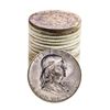 Image 1 : Roll of (20) Brilliant Uncirculated 1963 Franklin Half Dollar Coins