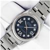 Image 2 : Rolex Midsize Stainless Steel Blue Star Diamond Datejust Watch