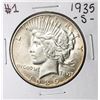 Image 1 : 1935-S $1 Peace Silver Dollar Coin