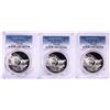 Image 1 : Lot of (3) 2016 Proof South Africa 2 Rand Cheetah Silver Coins PCGS PR70DCAM