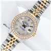 Image 2 : Rolex Ladies Two Tone Silver Diamond Datejust Oyster Perpetual Wristwatch