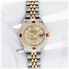 Image 4 : Rolex Ladies Two Tone Quickset Champagne Diamond & Ruby Datejust Wristwatch