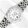 Image 2 : Rolex Ladies Stainless Steel White Diamond Quickset Datejust Wristwatch With Rolex Box