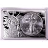Image 1 : 1997 $1 American Silver Eagle Coin & 2oz Silver Bar Set