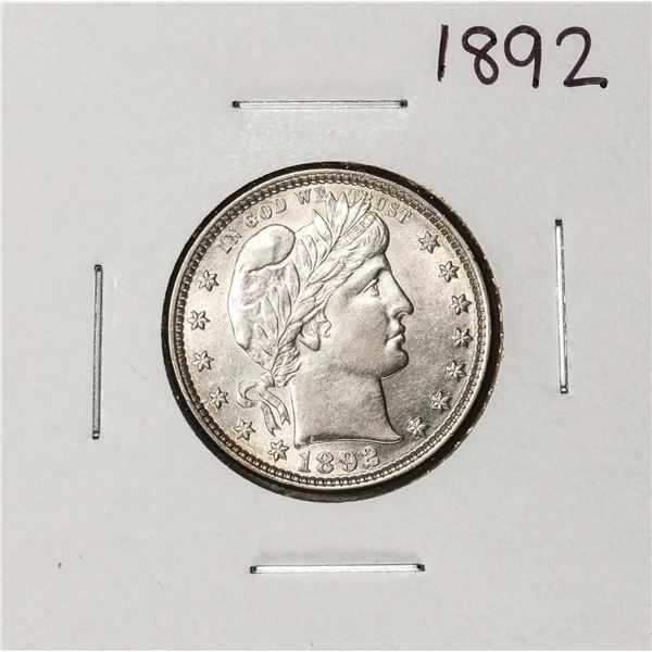 1892 Barber Quarter Coin