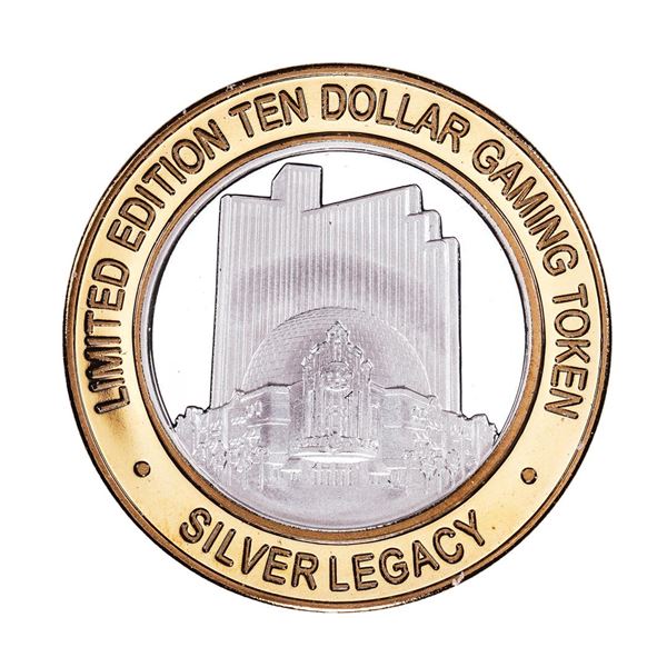 .999 Silver Silver Legacy Reno, Nevada $10 Casino Limited Edition Gaming Token