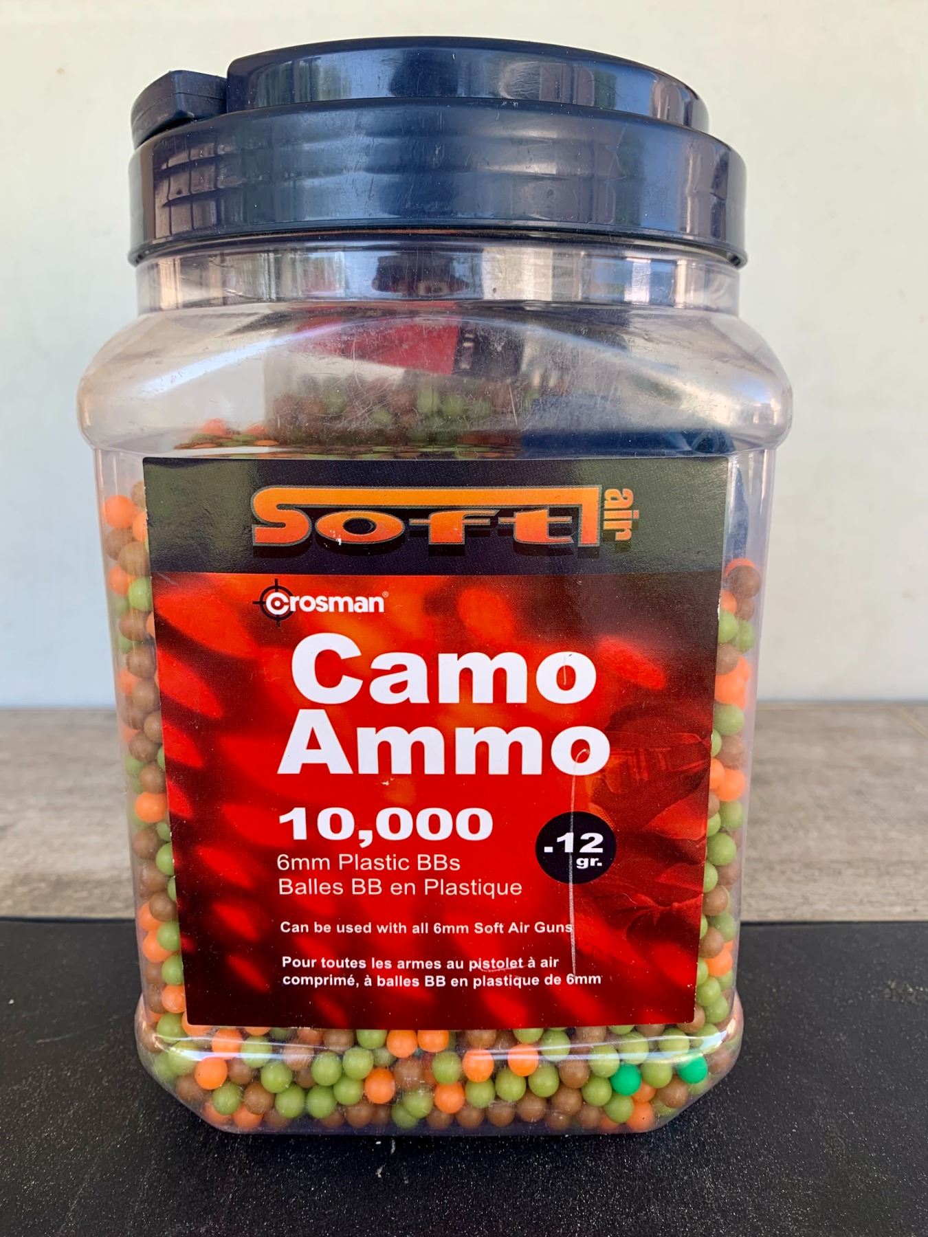 Airsoft Plastic BB’s Large Container estimated 600+ rounds