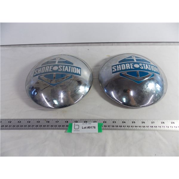 (2) Shore Station Hub Caps for Boat Trailer