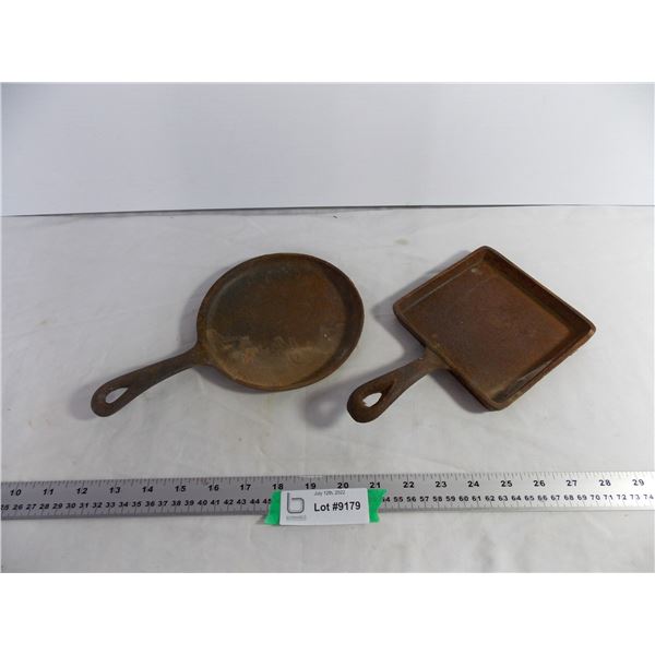 (2) Cast Iron Pans