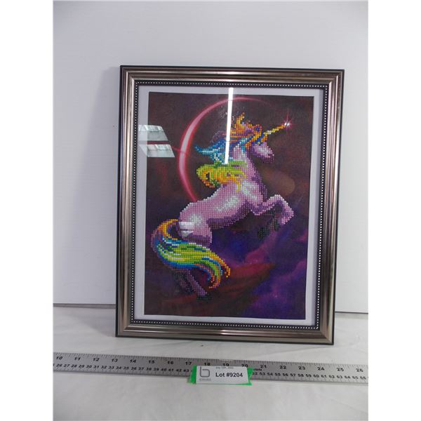 Framed Unicorn Diamond Art