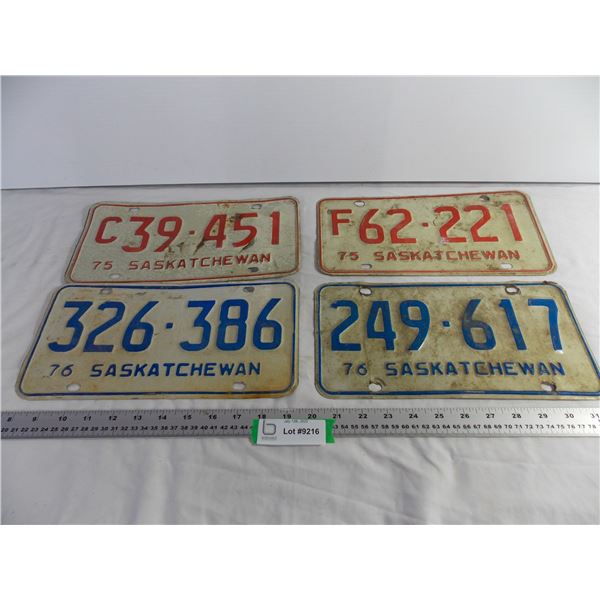 (4) SK License Plates