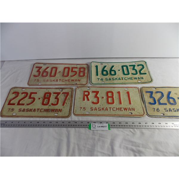 (5) SK License Plates