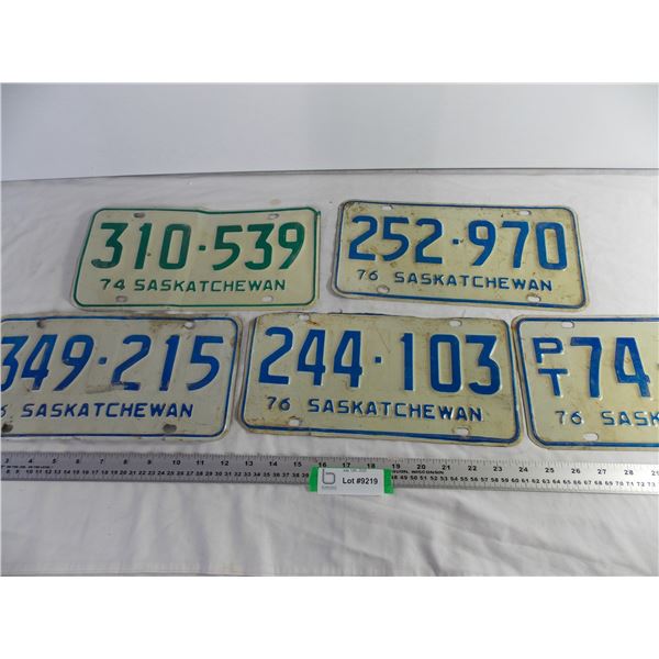 (5) SK License Plates