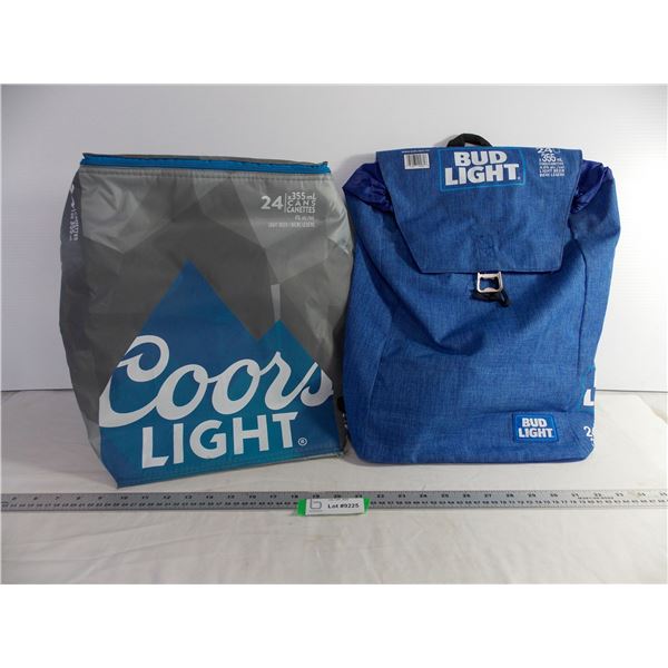 (2) Beer Brand Cooler Backpacks