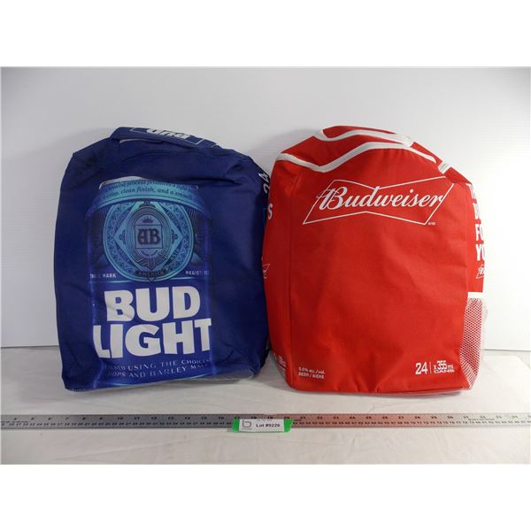 (2) Beer Brand Cooler Backpacks