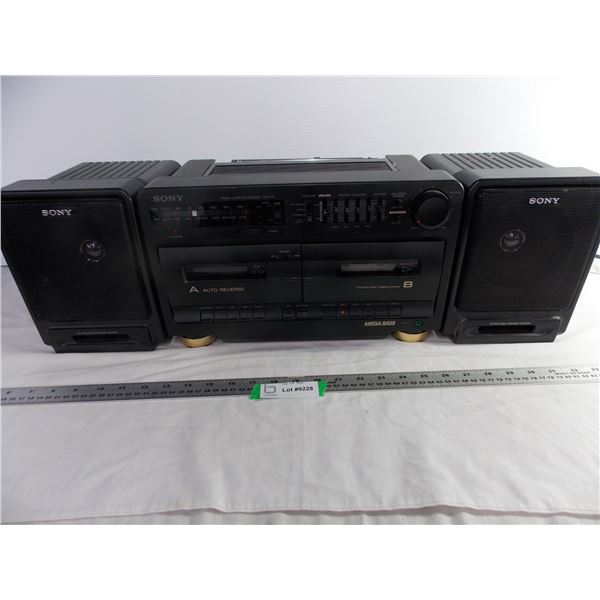 Sony Radio Cassette Player w/ Detachable Speakers-working condition