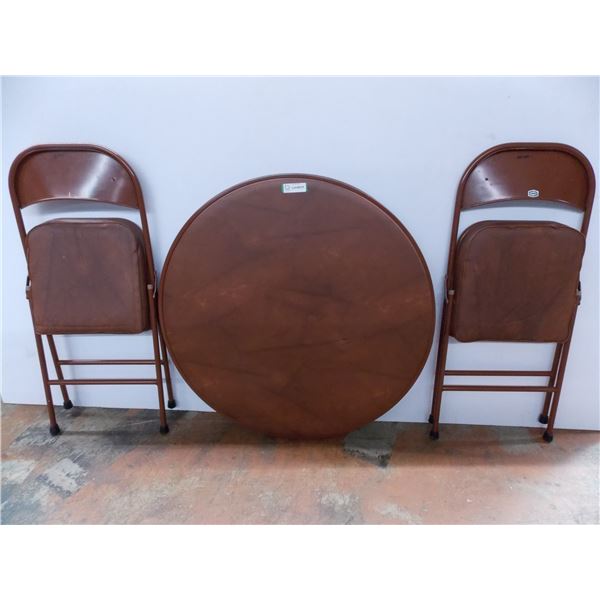 *36” Folding Table and (2) Chairs