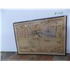 Image 1 : *Framed ‘The Hobbit’ Map-broken frame 28x20
