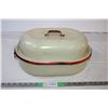 Image 1 : Vintage Enamel Roasting Pan with Lid