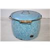 Image 2 : 9”T Vintage Enamel pot with Lid