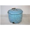Image 5 : 9”T Vintage Enamel pot with Lid