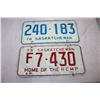 Image 2 : 1972,73,76 Saskatchewan License Plates