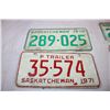 Image 2 : 1970,71,74 Saskatchewan License Plates
