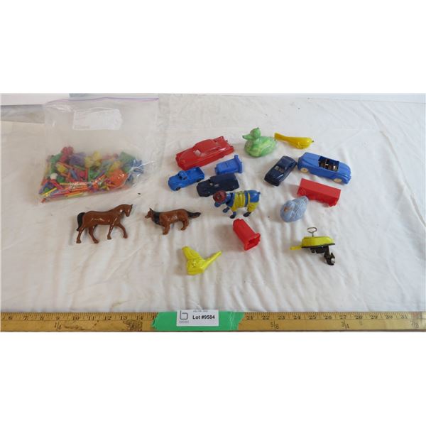 Assorted Vintage plastic toys