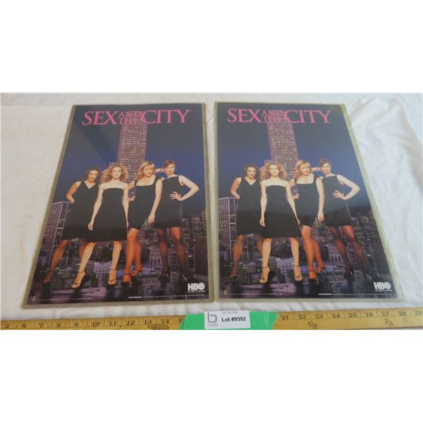 (2) Sex and the City posters in plastic covers