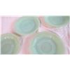 Image 3 : (10) Green Delphite Fire King plates