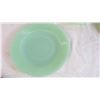 Image 4 : (10) Green Delphite Fire King plates