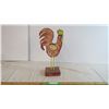Image 1 : Wooden Rooster on a stand