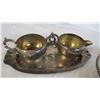 Image 2 : Assorted Silver platters and candle holder