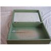 Image 3 : Vintage wooden fashion box with mirror inside
