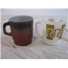 Image 3 : (2) Fire King coffee mugs and (1) GlasBake (1) Anchor mug
