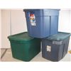 Image 2 : (3) Storage Totes 68L size with lids