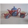 Image 2 : Trout Unlimited Canada teapot set, clay pot,cup/saucer,candy bowl