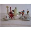 Image 2 : (2) cup/saucers bell, teapot,candle,dove dish,ornaments