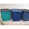 Image 2 : (3) Storage Totes 68L size with lids