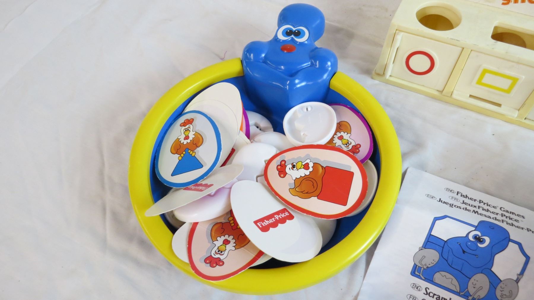 Fisher Price Shape sorter and Fisher Price Scrambled eggs game