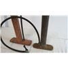 Image 3 : (2) Vintage bike pumps with wooden handles