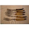 Image 2 : Crown Sheffield Stainless Steak Set (6)Forks (6) Knives and Carving Set