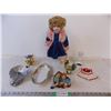 Image 1 : Porcelain Doll and Assorted Household Items