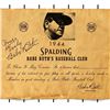 Image 2 : Babe Ruth Signed 1944 Spalding Club Certificate