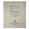 Image 1 : Picasso Signed Gallery Ad Invitation Card